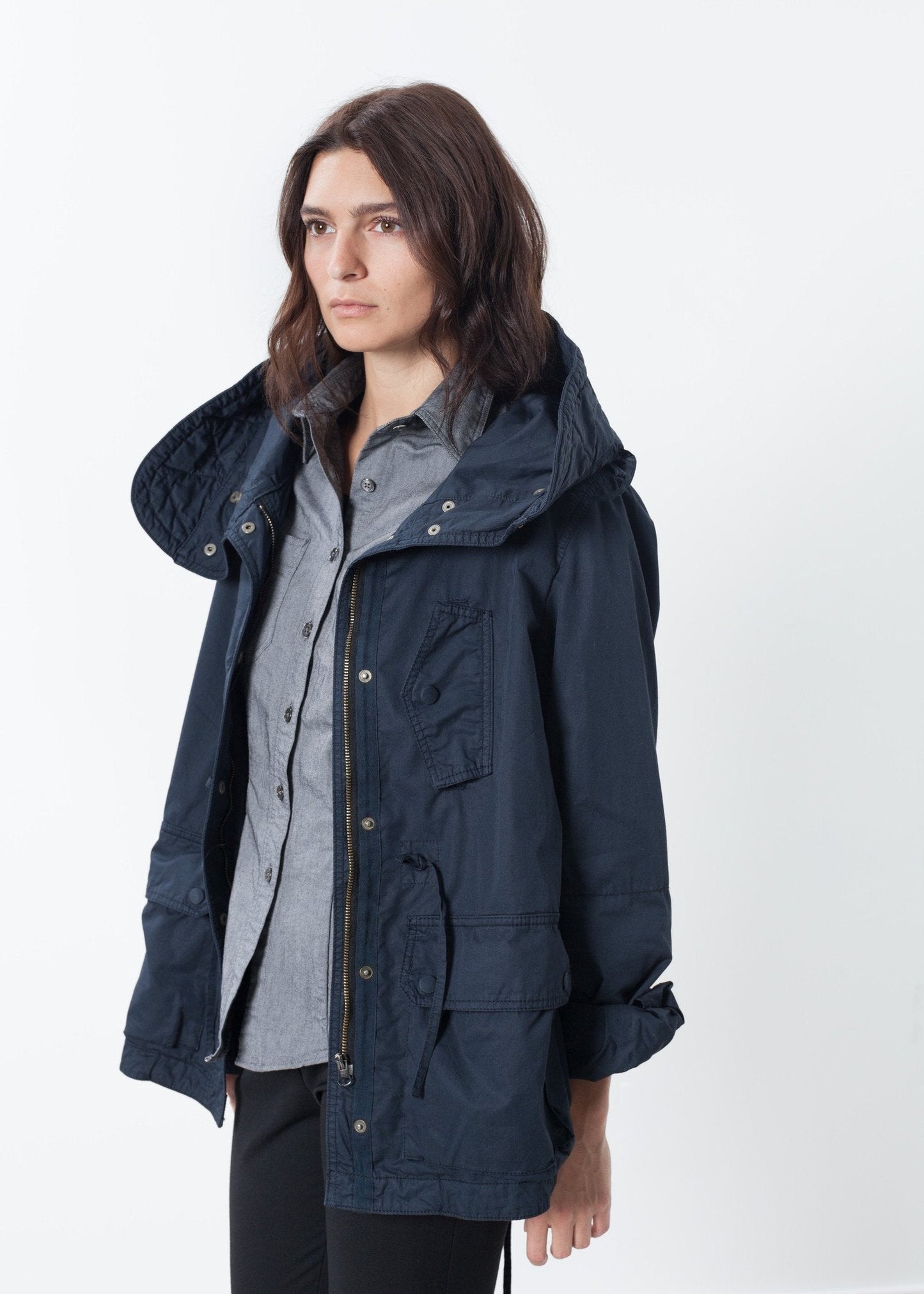 Marquee Coat in Steel - formtest11