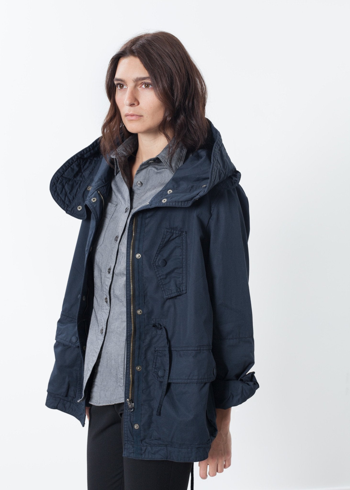 Marquee Coat in Steel - formtest11