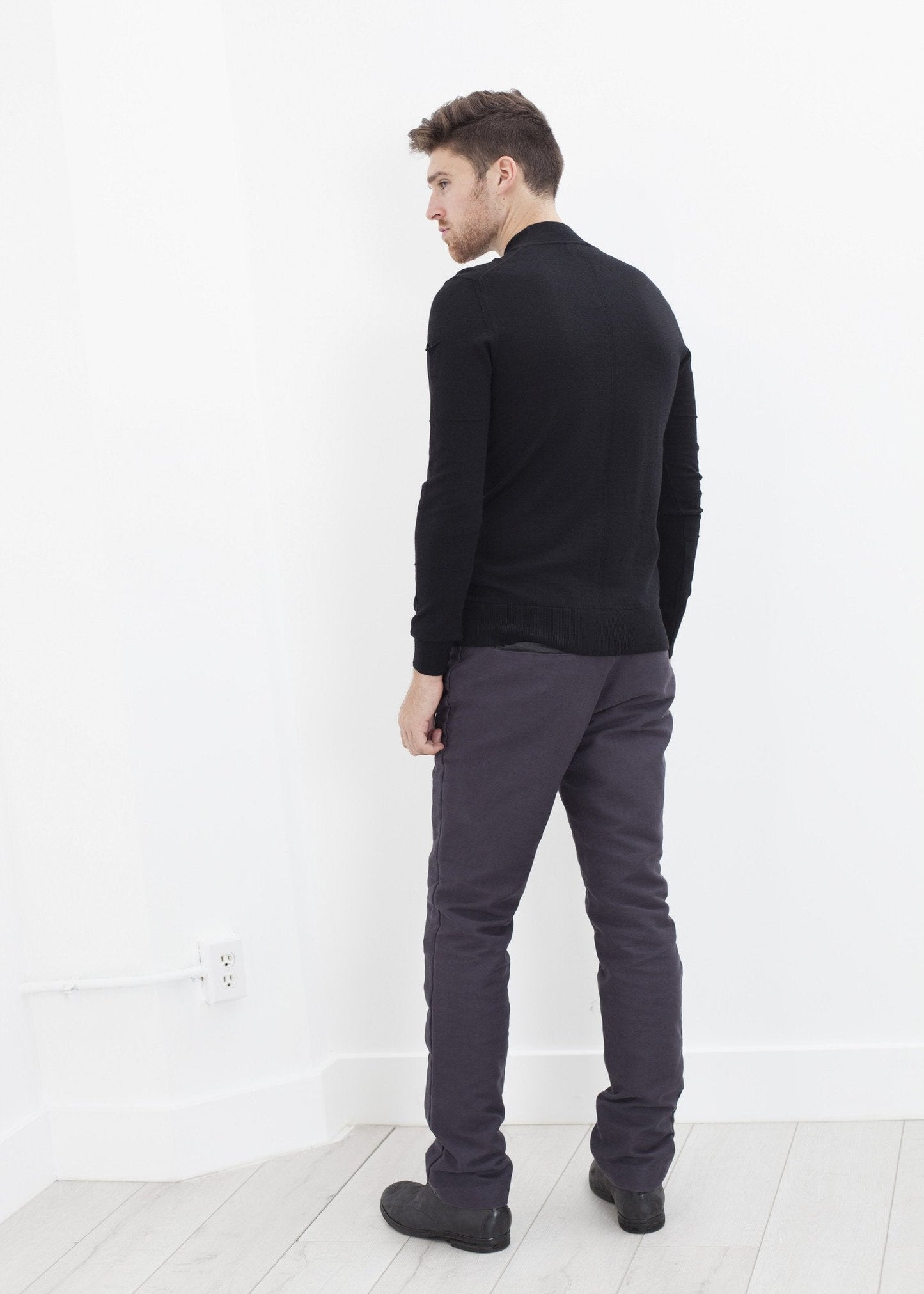 Merino Knit Turtleneck in Black - formtest11