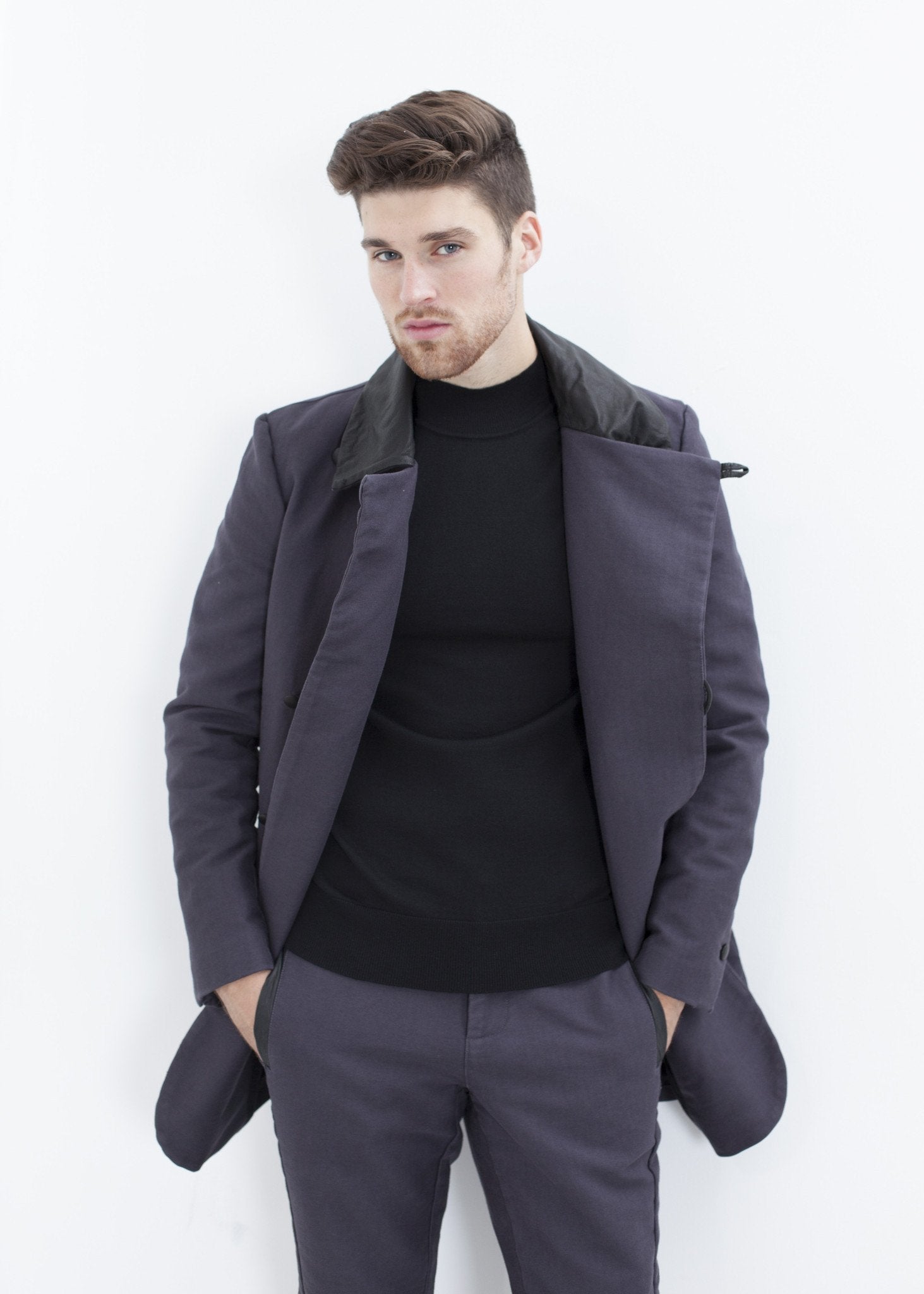 Merino Knit Turtleneck in Black - formtest11