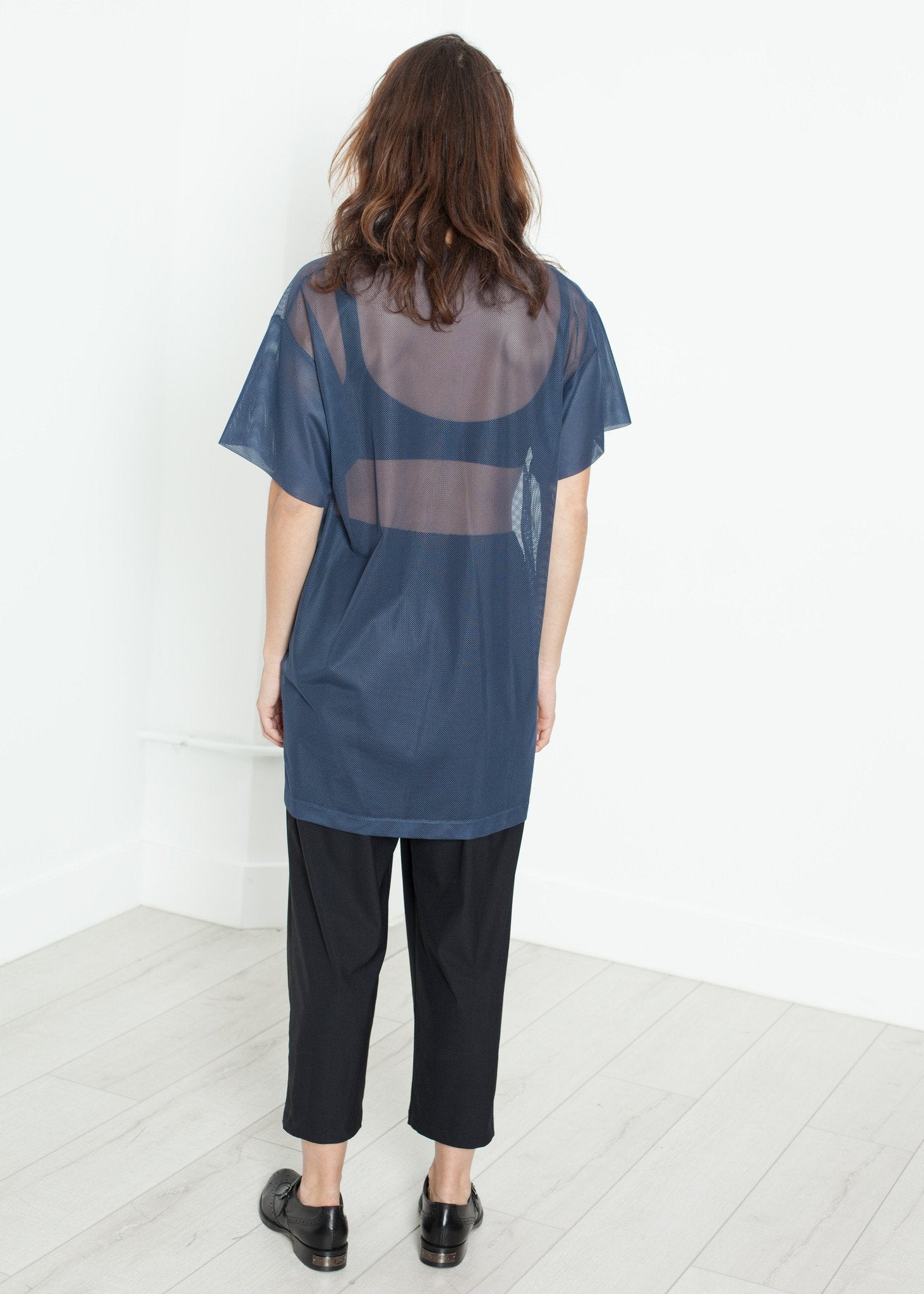 Mesh Over Tee in Navy - formtest11