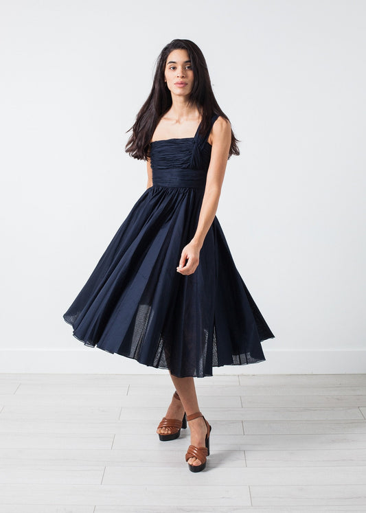 One Shoulder Dress in Navy - formtest11