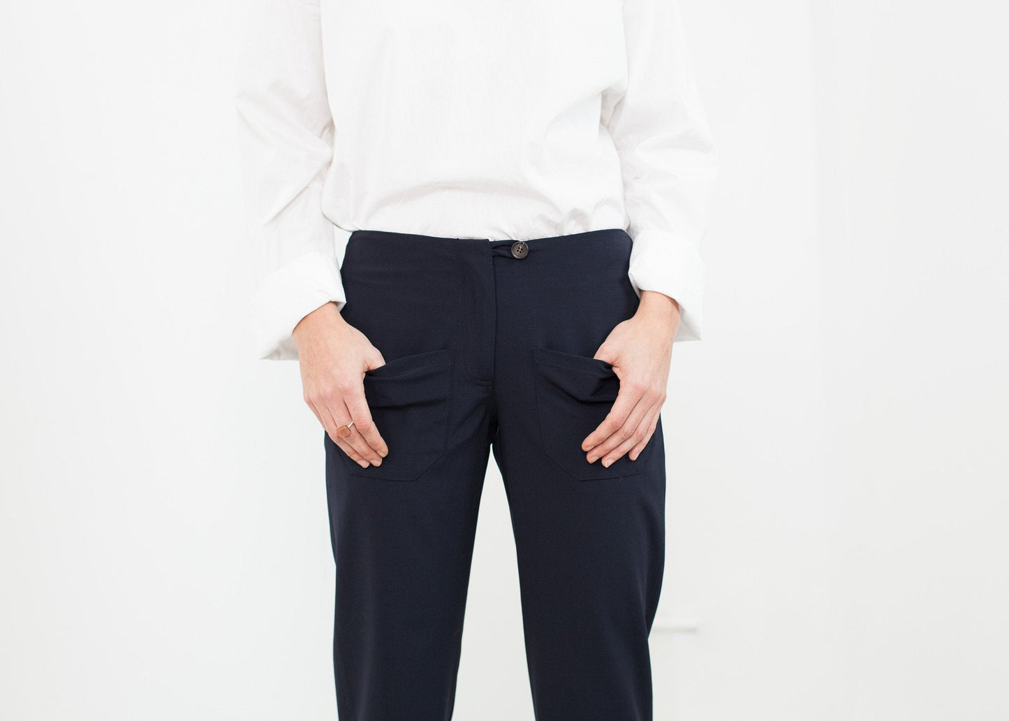 Patch Pocket Pant in Navy - formtest11