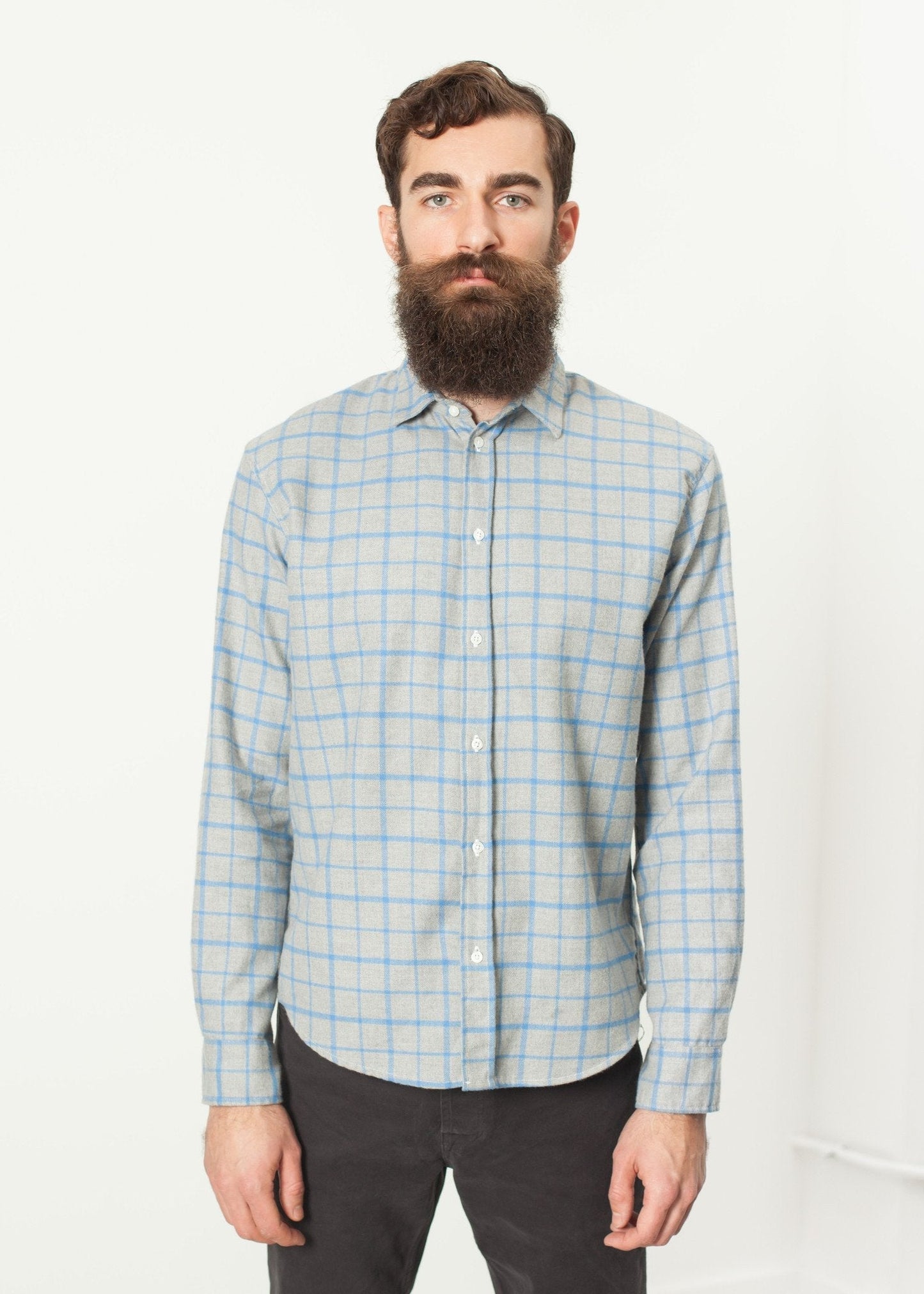 Paul Shirt in Grey Flannel - formtest11