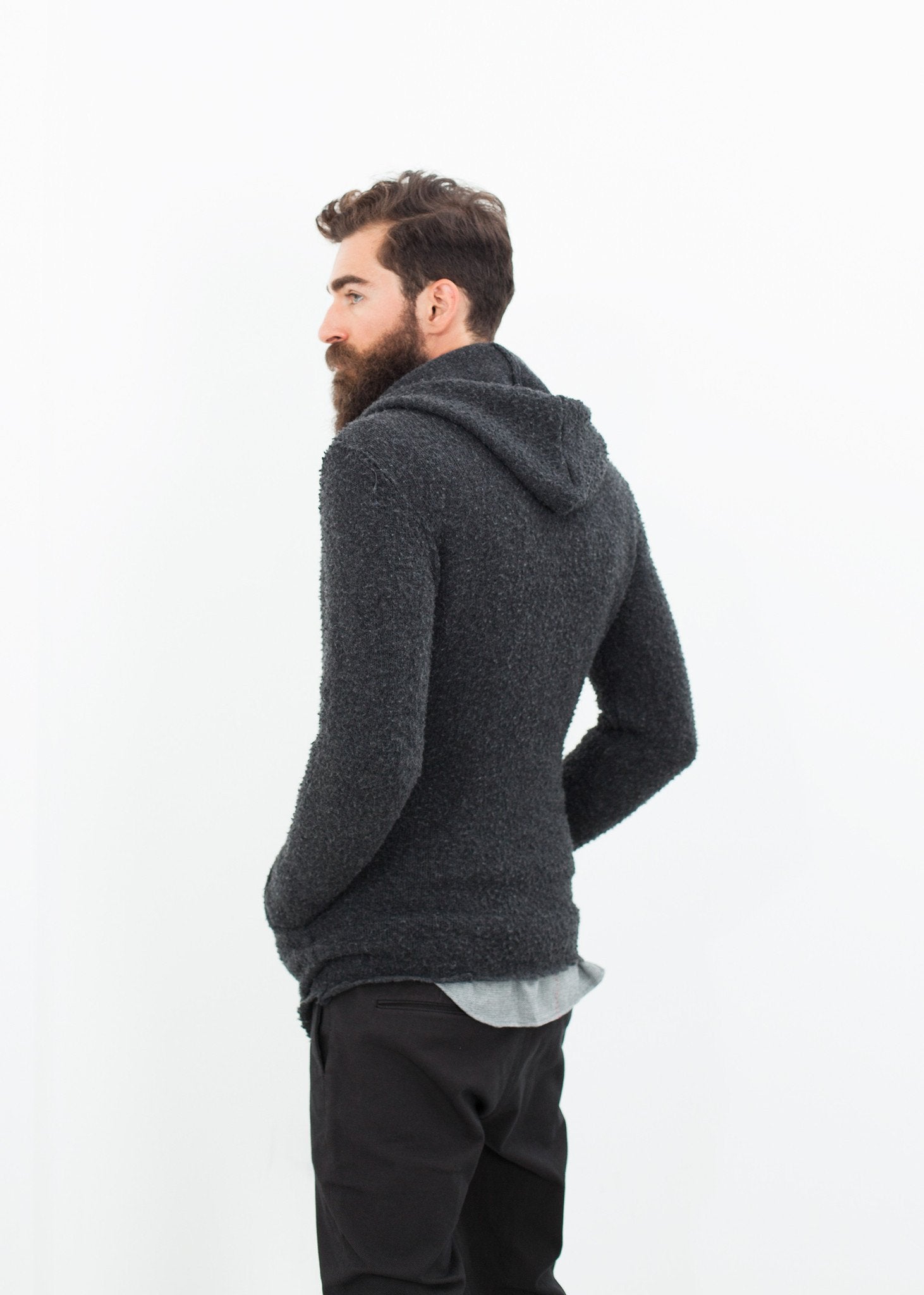 Pill Zip Sweater in Anthracite - formtest11