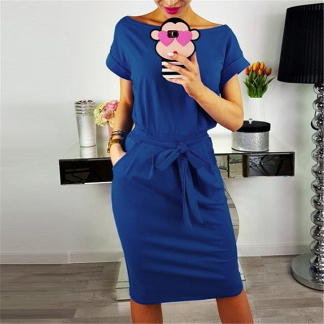 Summer Dress 2018 New Women Casual Vintage Dress Sexy Bandage Bodycon Short Sleeve Dresses Sundress vestido