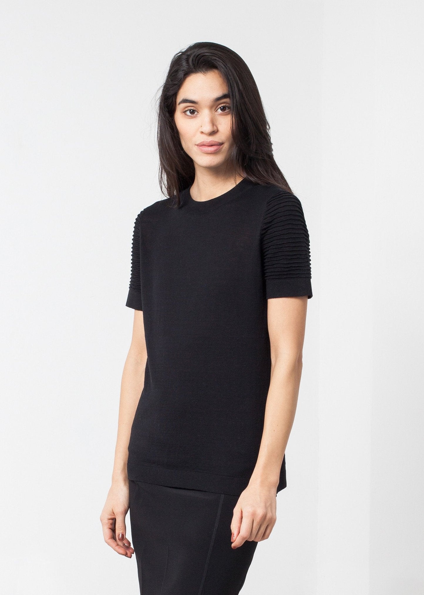 Ribbed Short Sleeve Knit - formtest11