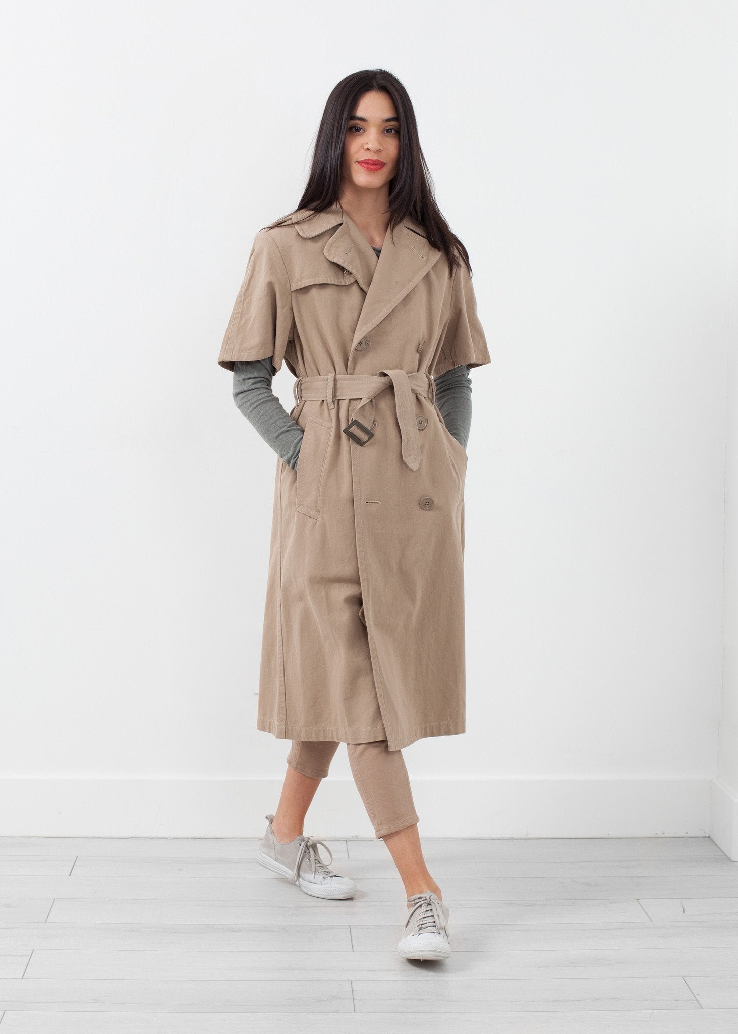 Rolled Sleeve Trenchcoat - formtest11