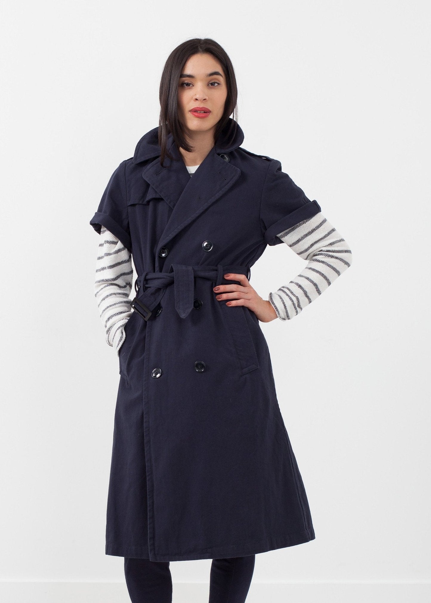 Rolled Sleeve Trenchcoat - formtest11