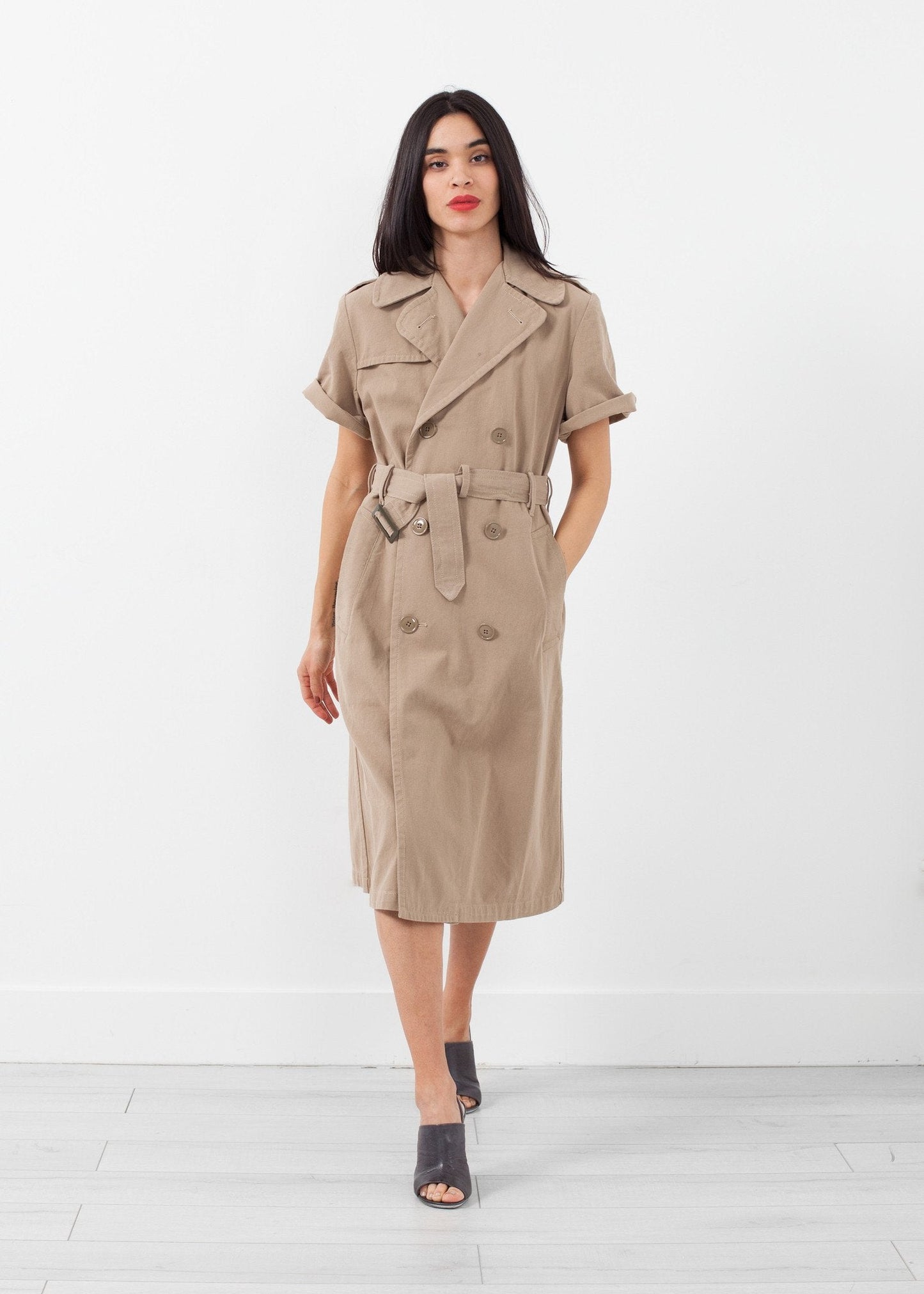 Rolled Sleeve Trenchcoat - formtest11