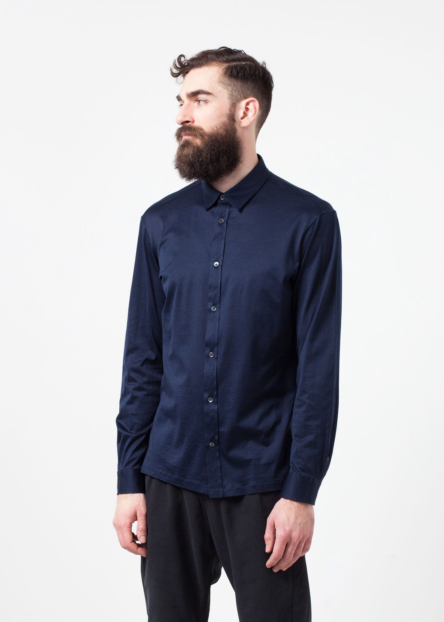 Scotland Button-Up in Navy - formtest11