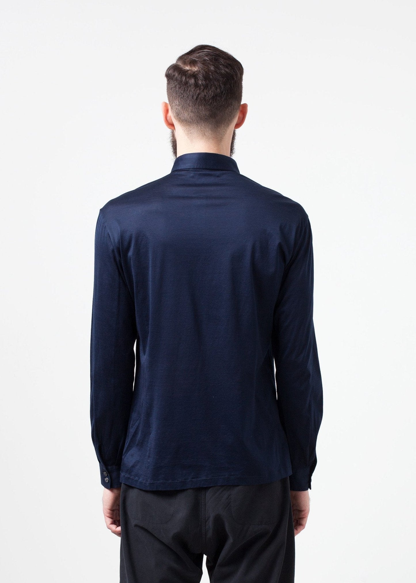 Scotland Button-Up in Navy - formtest11