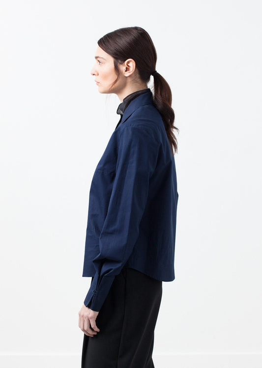 Sheer Silk Collar Button Up - formtest11