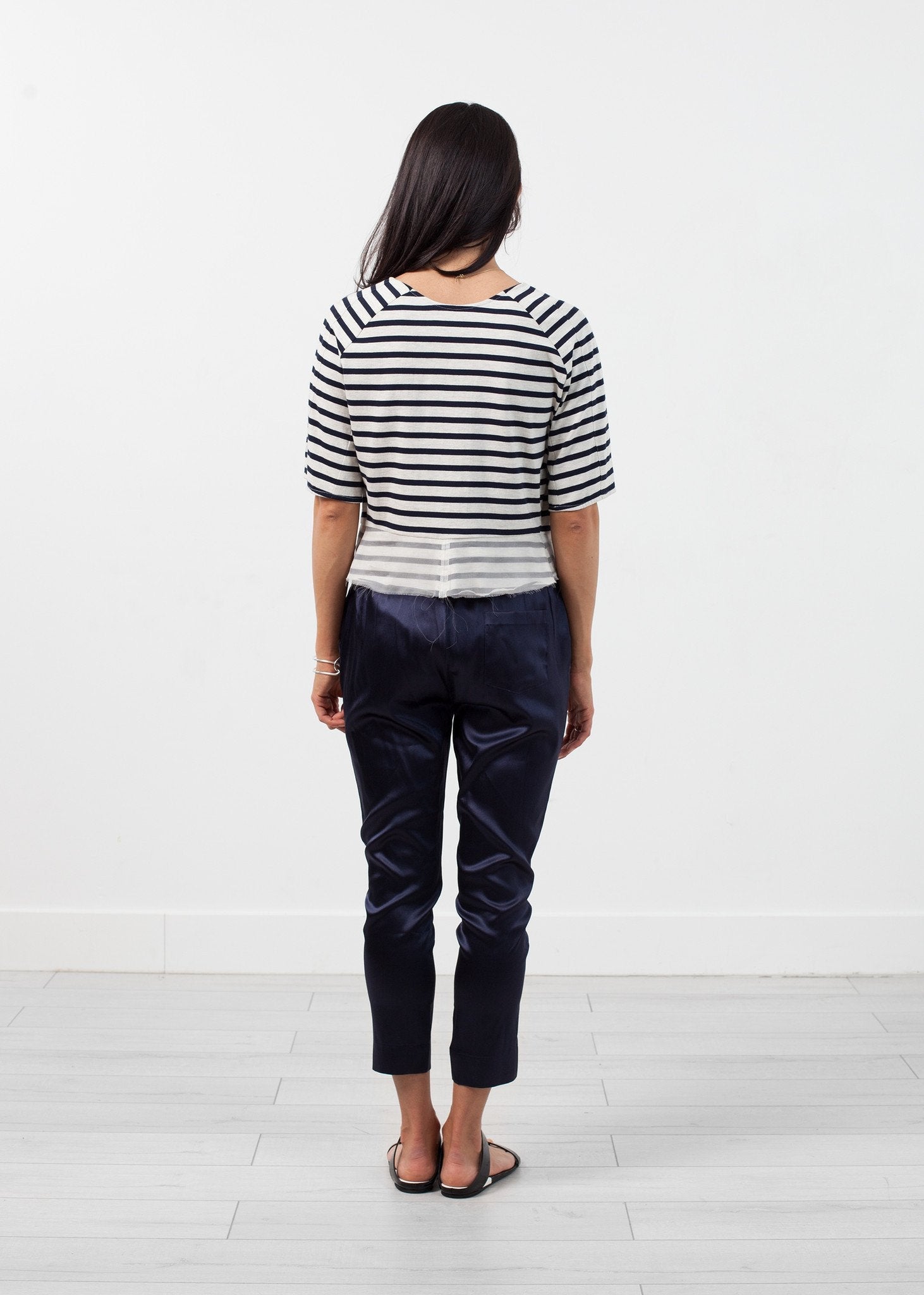 Sleeve Top in Navy Stripe - formtest11