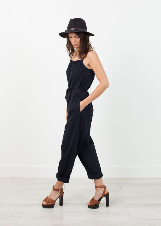 Sleeveless Jumpsuit in Navy - formtest11