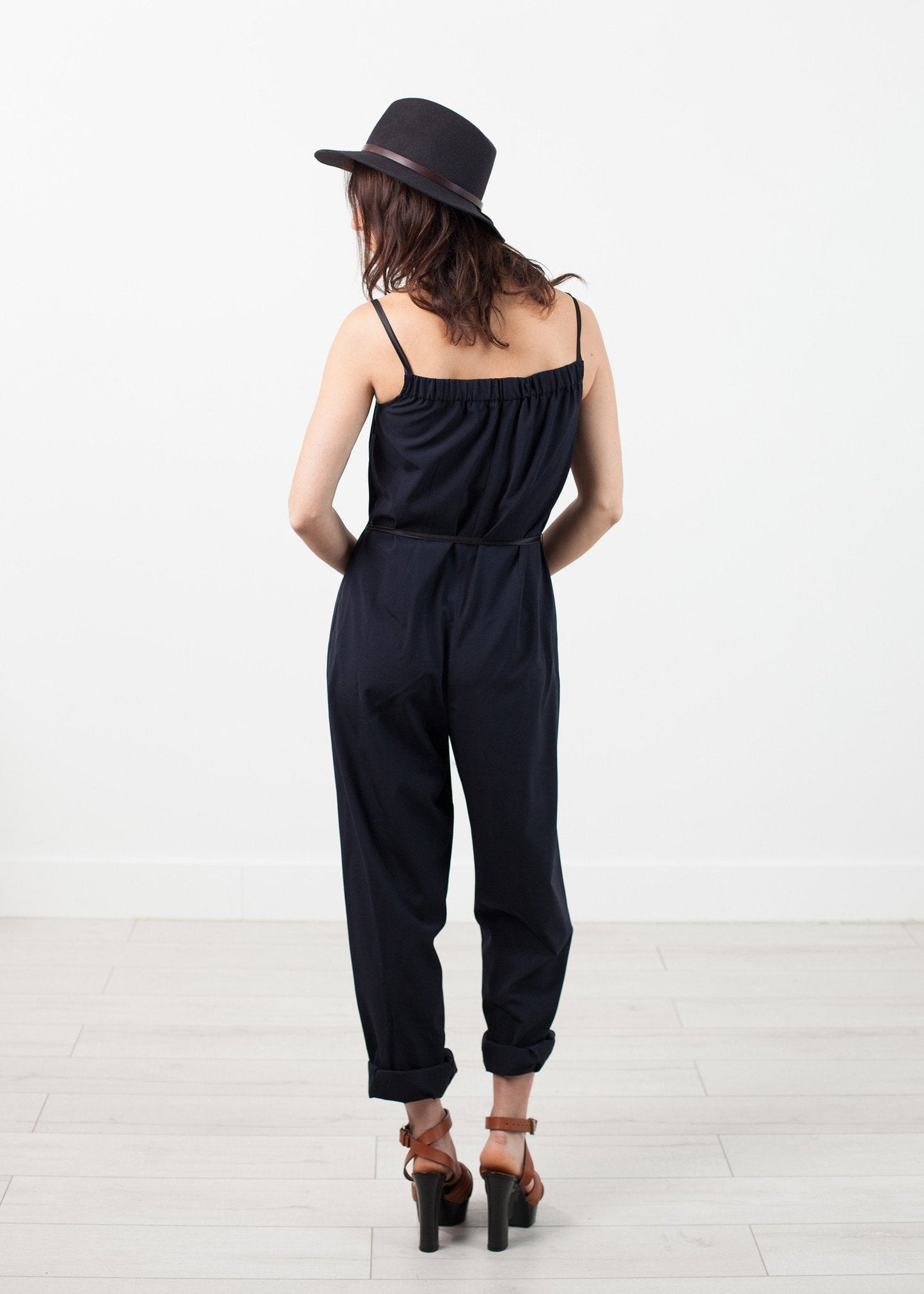 Sleeveless Jumpsuit in Navy - formtest11