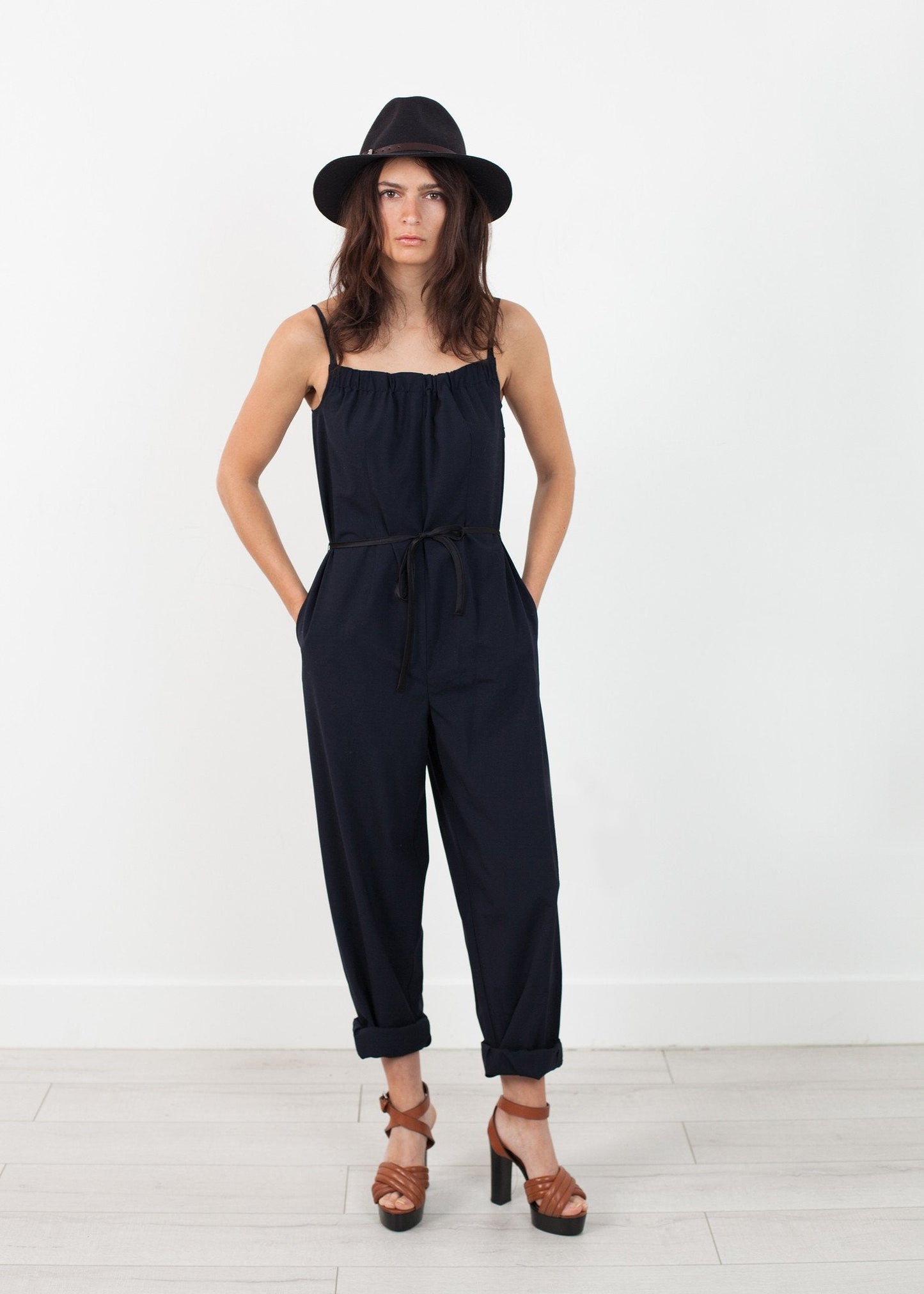 Sleeveless Jumpsuit in Navy - formtest11