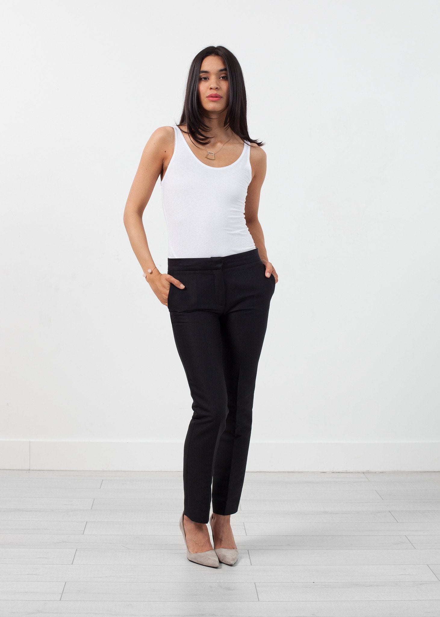 Straight Seam Trouser in Black - formtest11