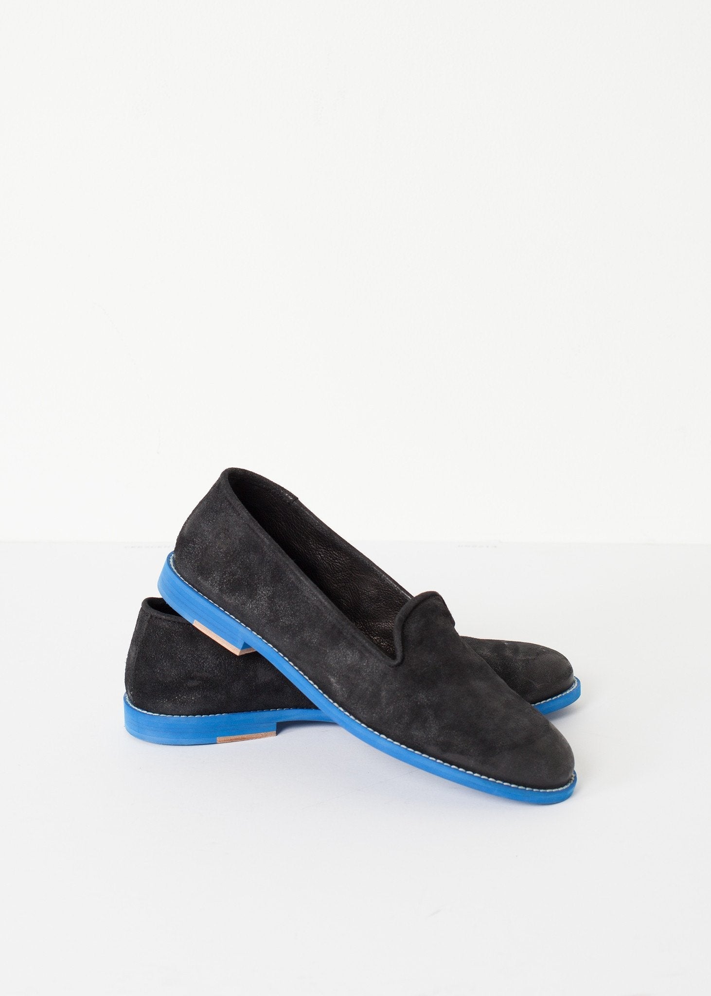 Suede Loafers - Black/Blue - formtest11