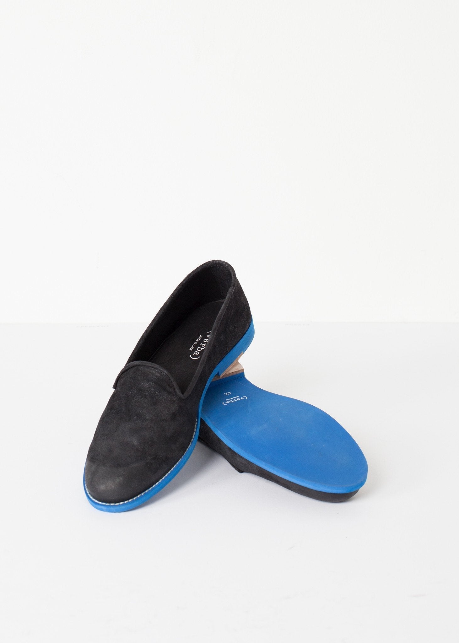 Suede Loafers - Black/Blue - formtest11