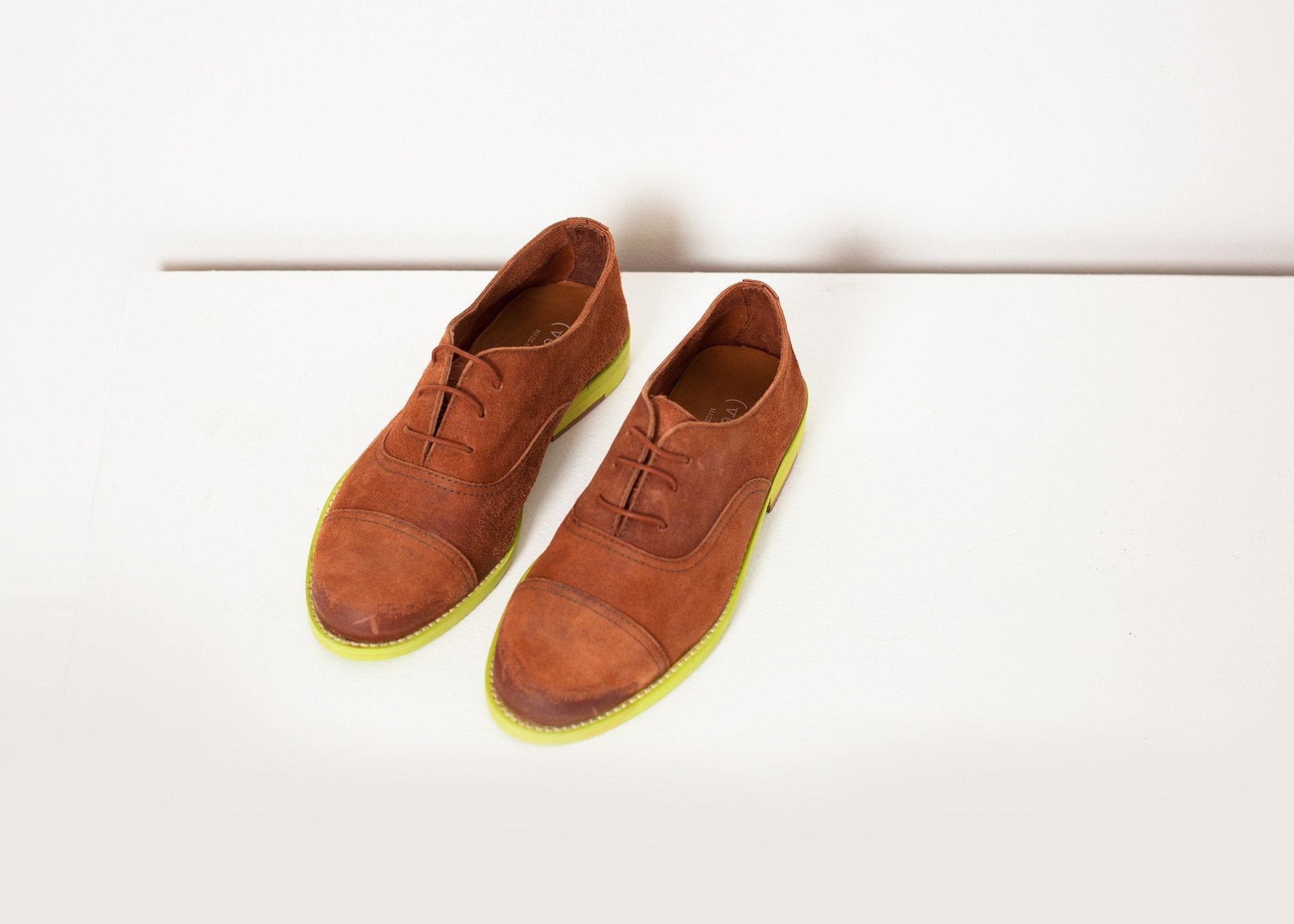 Suede Oxford in Natural/Lime - formtest11