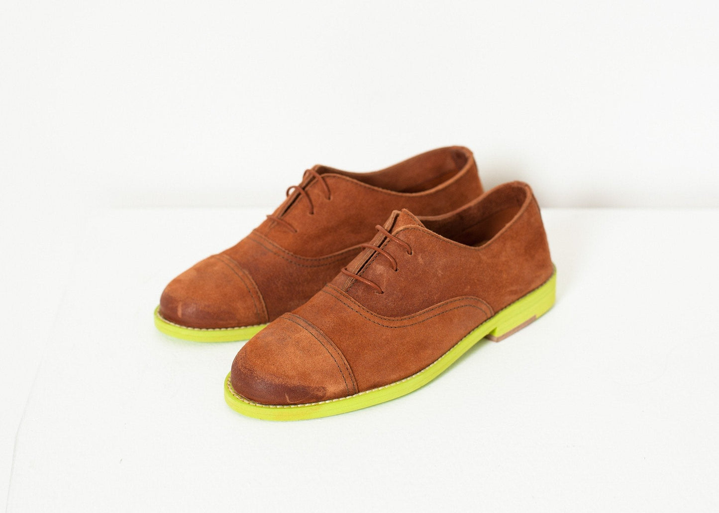 Suede Oxford in Natural/Lime - formtest11