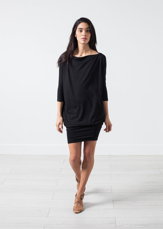 Tapered Boat Neck Dress - formtest11