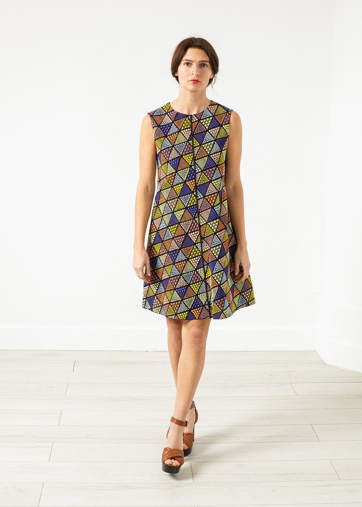 Triangle Sleeveless Dress in Multi - formtest11