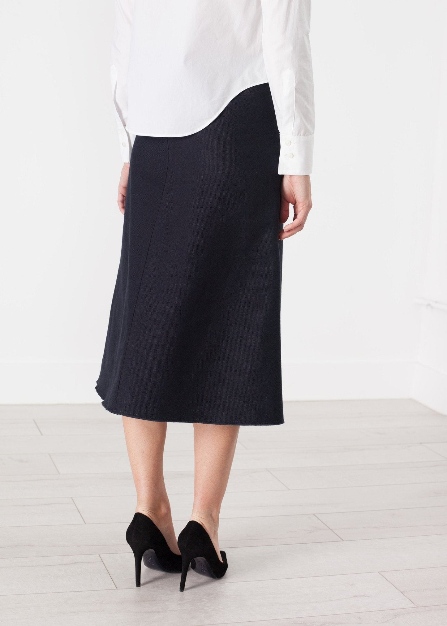 Tulle Pleat Skirt in Navy - formtest11