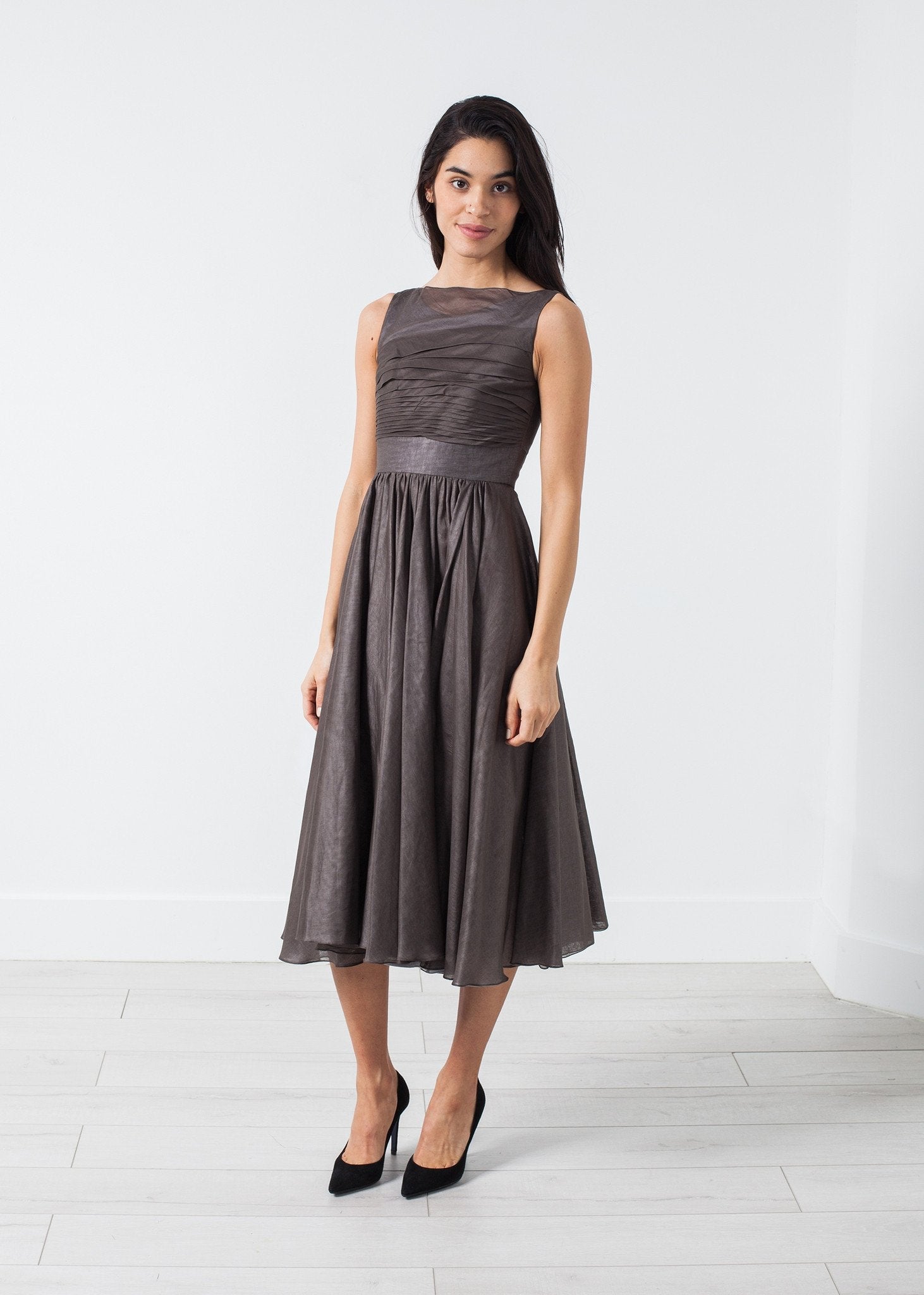 Voile Dress in Grey Pearl - formtest11