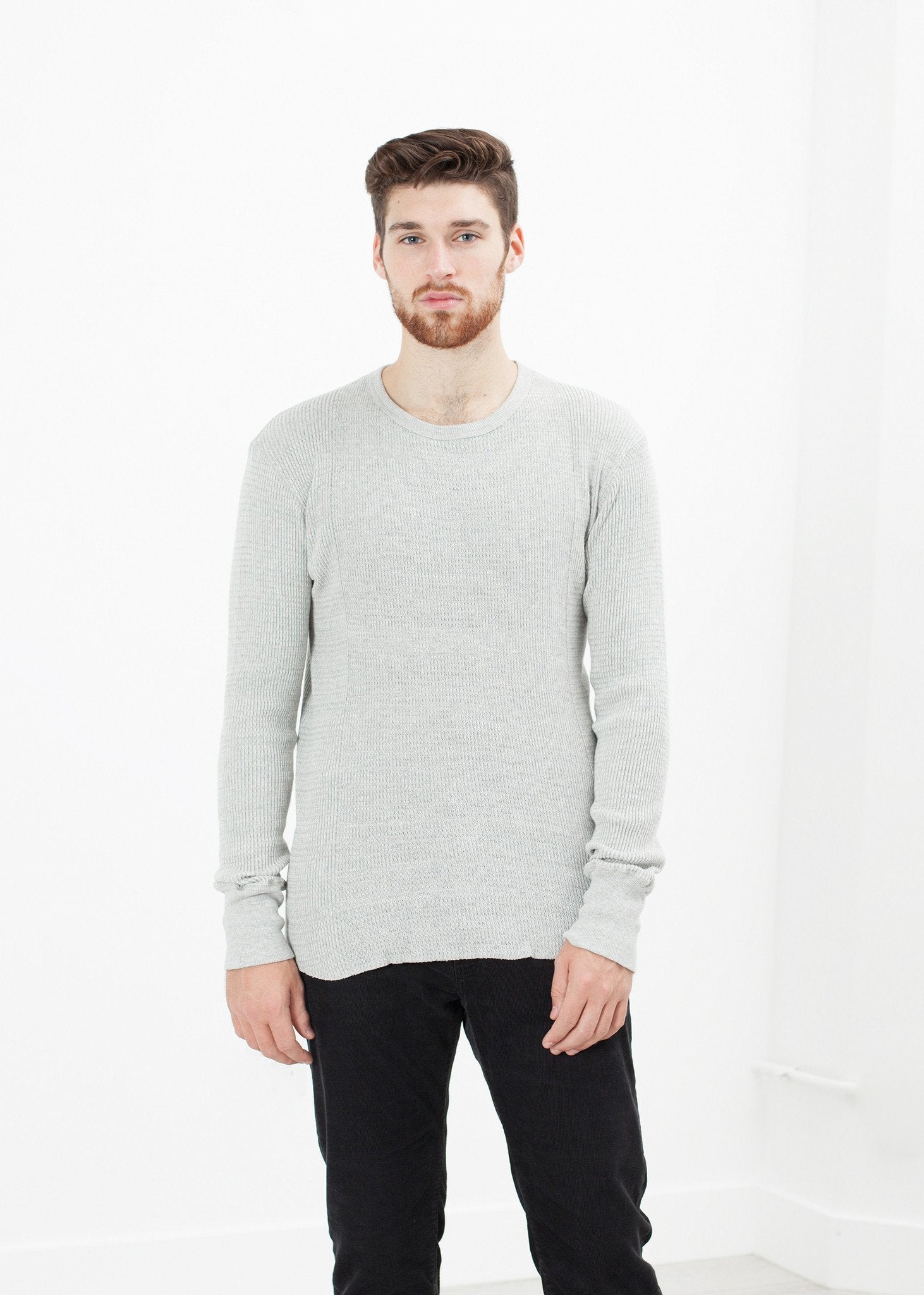 Waffle Knit Long Sleeve Tee - formtest11