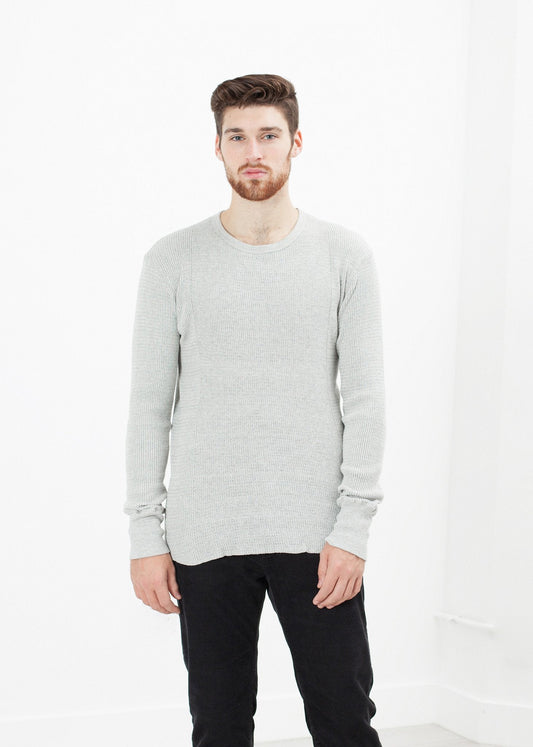 Waffle Knit Long Sleeve Tee - formtest11