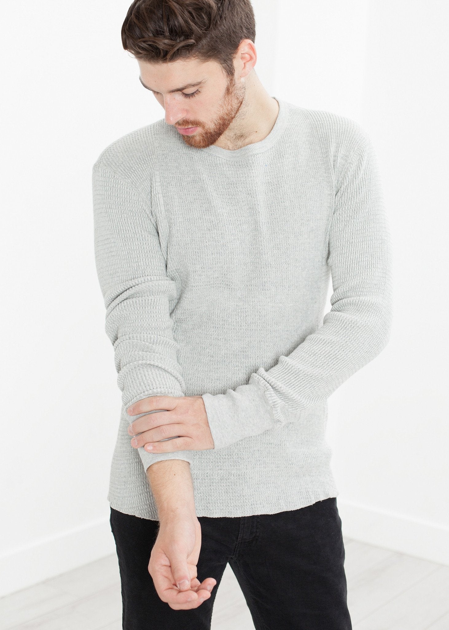 Waffle Knit Long Sleeve Tee - formtest11