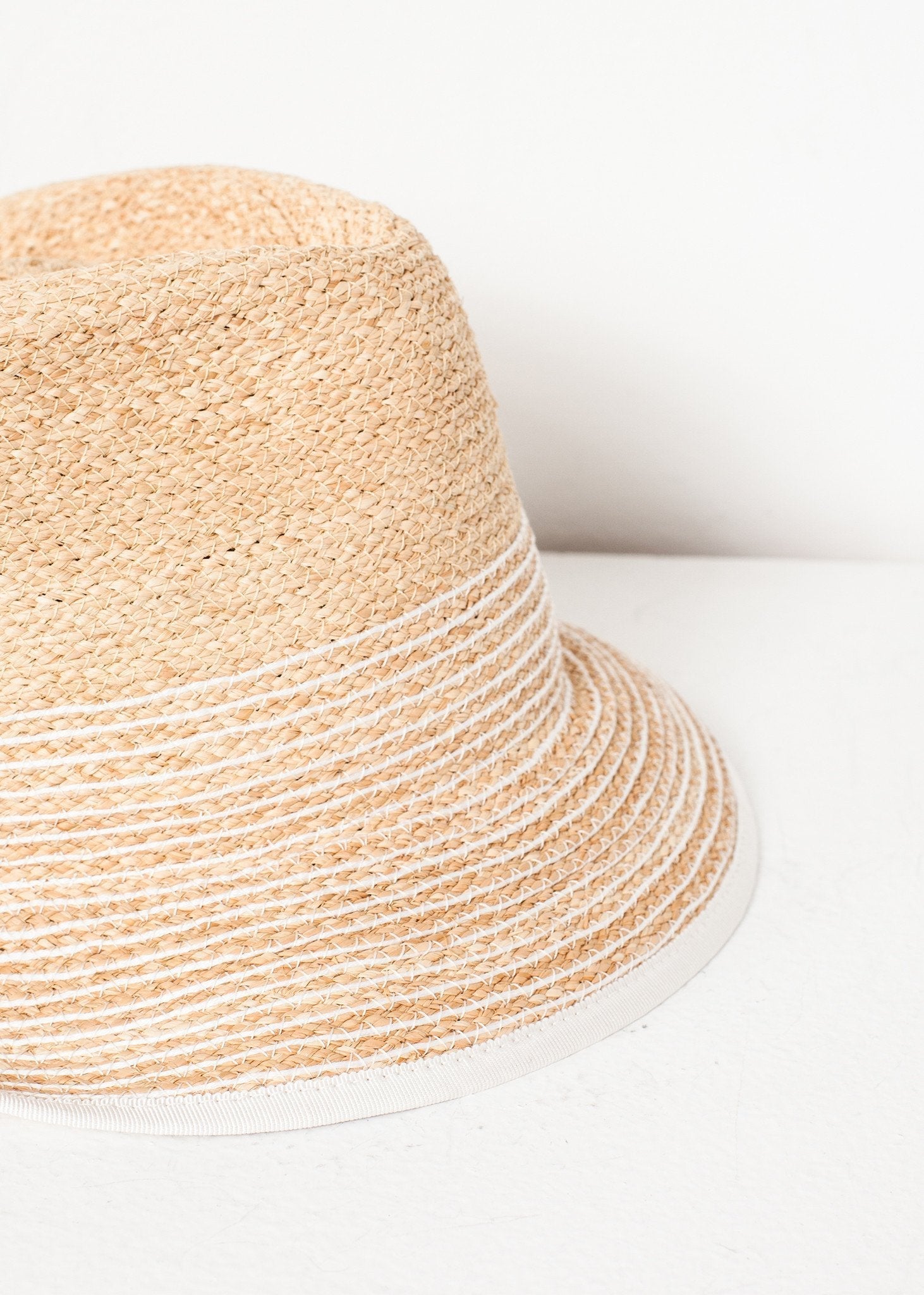 Washboard Hat in Straw/White - formtest11