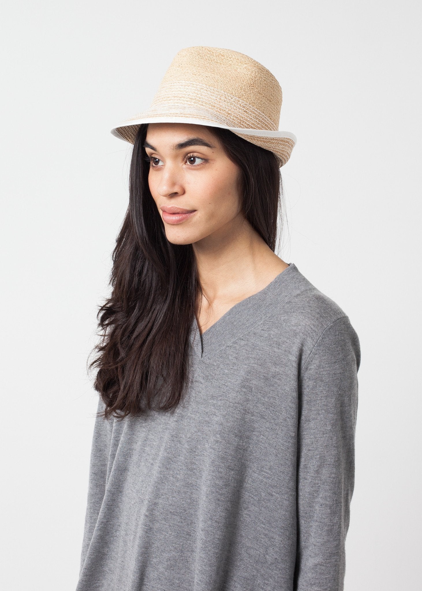 Washboard Hat in Straw/White - formtest11