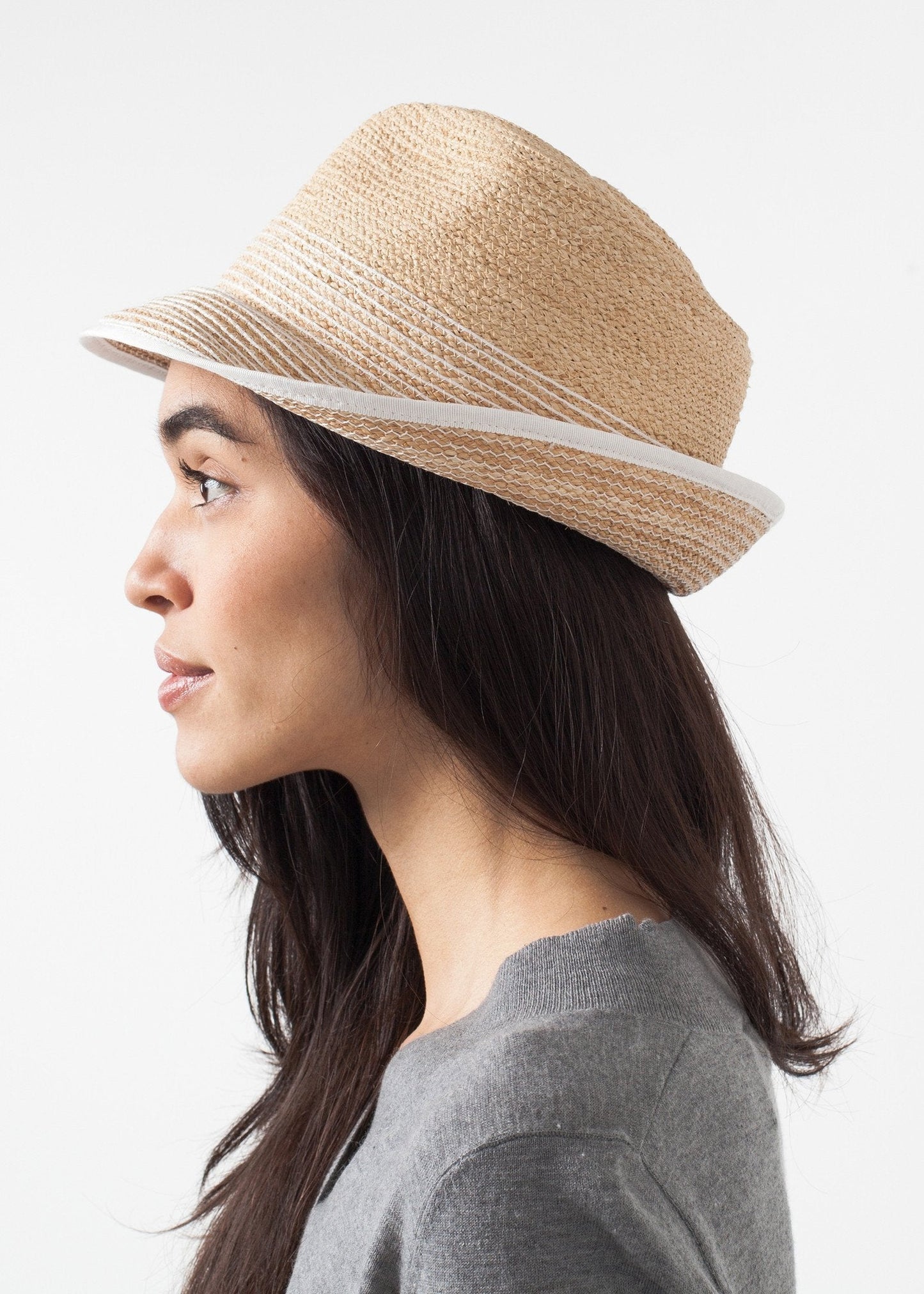 Washboard Hat in Straw/White - formtest11