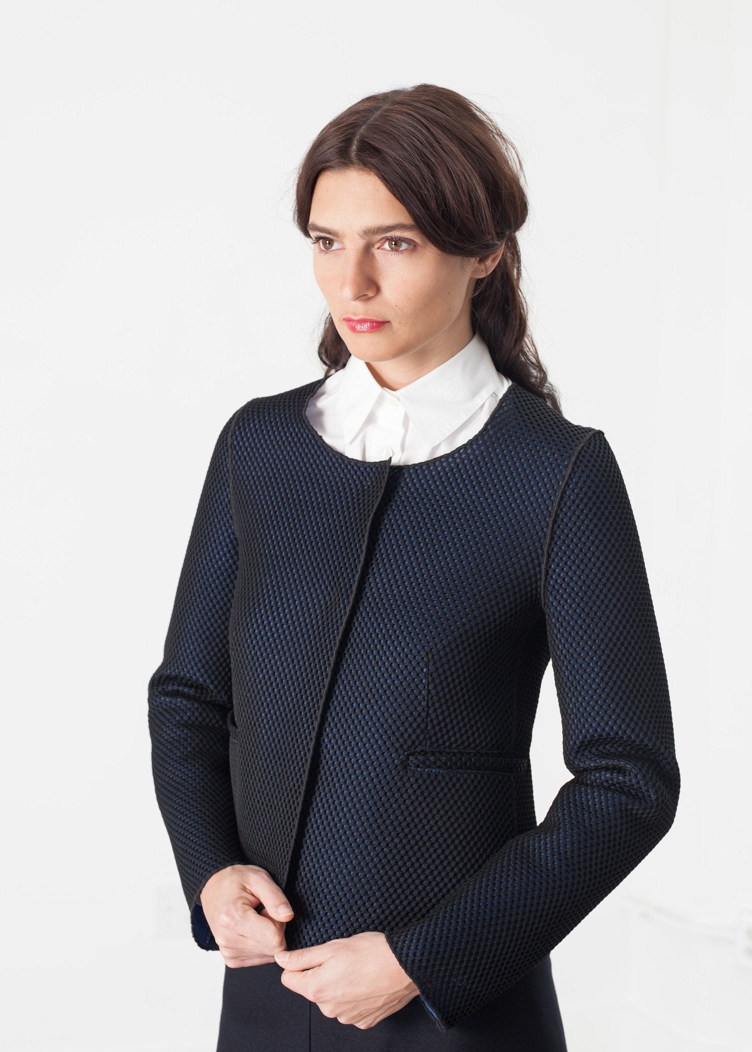 Weave Jacket in Black/Blue - formtest11