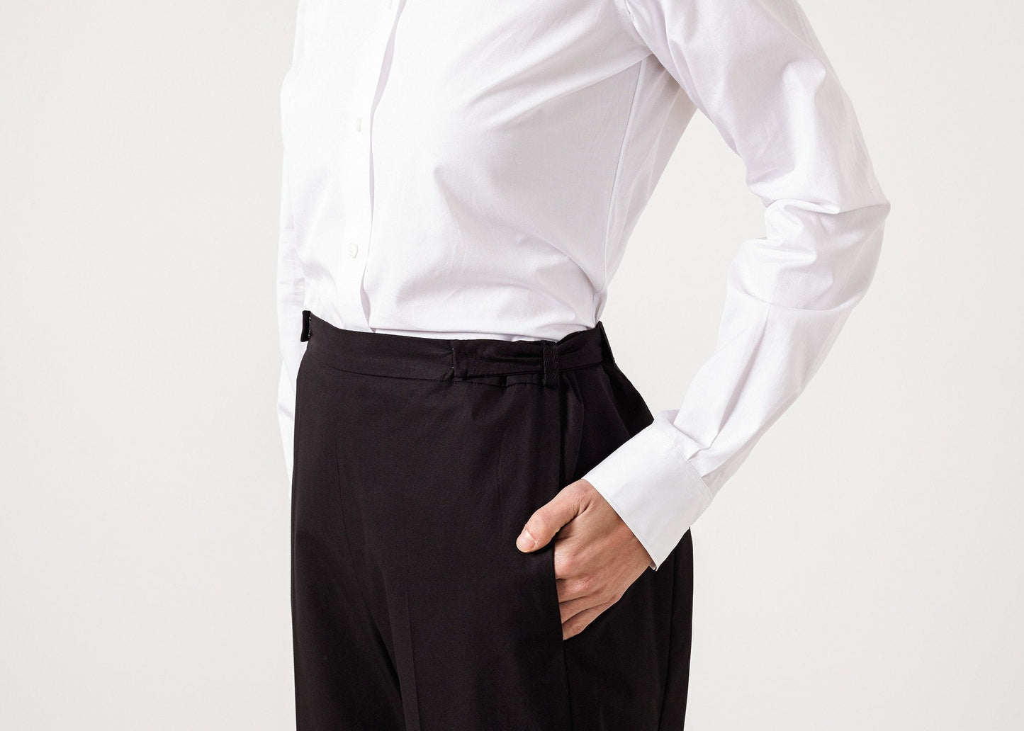 Wide Cropped Trouser in Black - formtest11