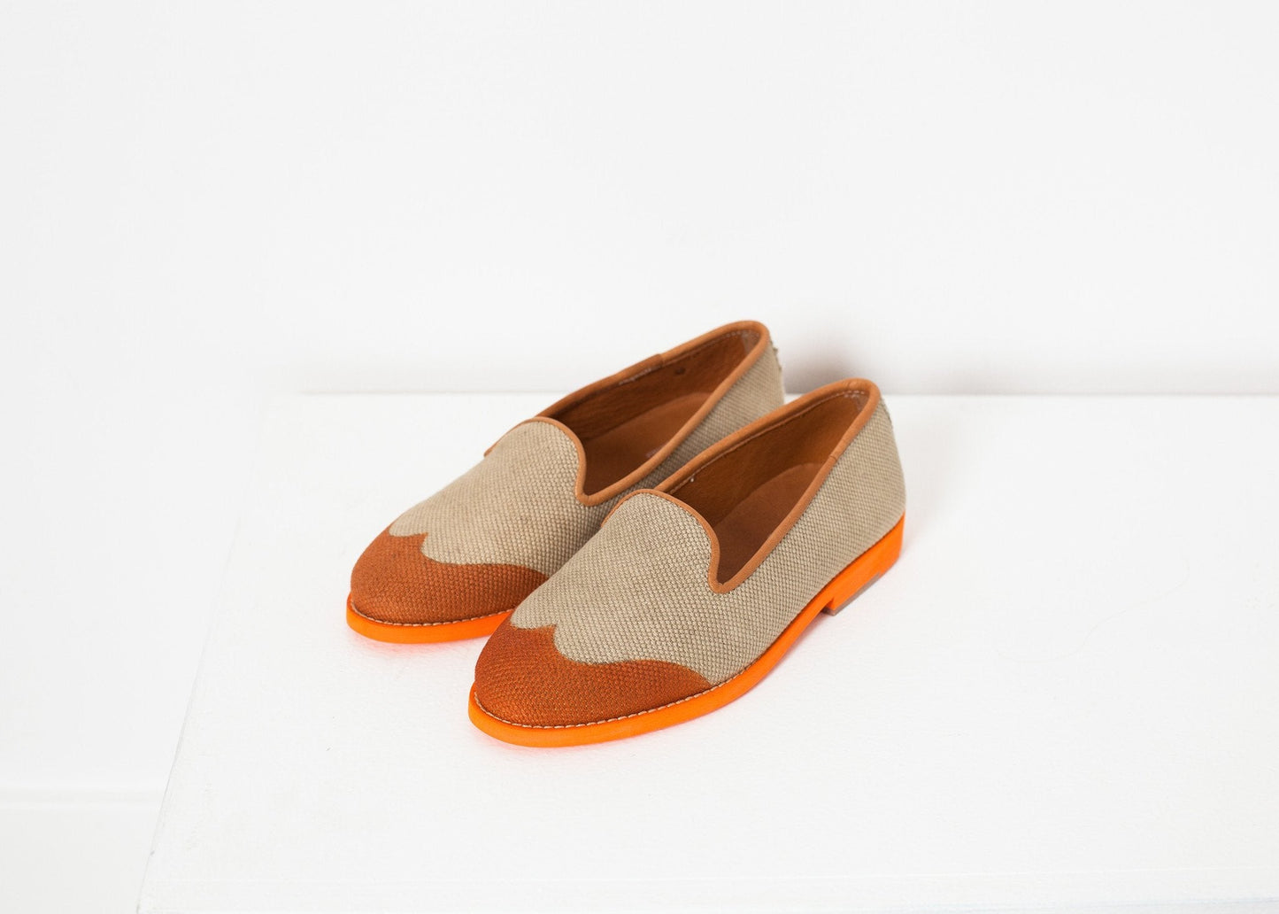 Wingtip Loafer in Orange - formtest11